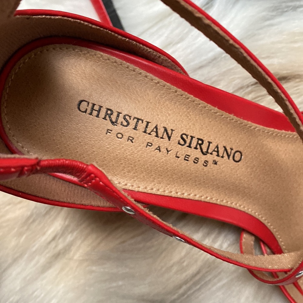 Christian Siriano red heels size 8 - Picture 12 of 16